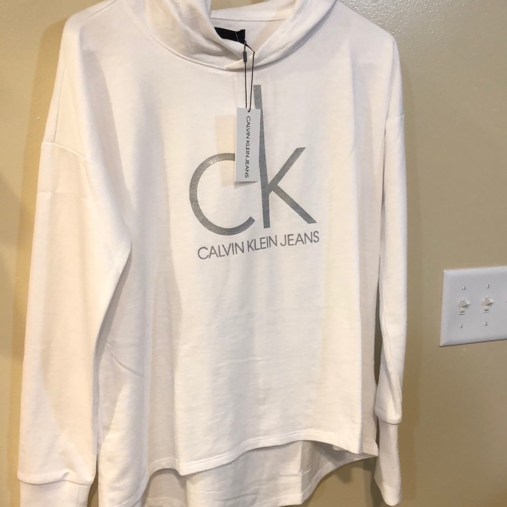 Calvin Klein soft light hooded sweatshirt